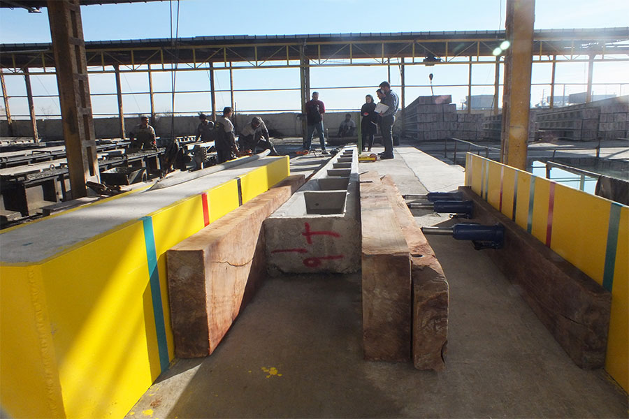 تست تیر برق بتن