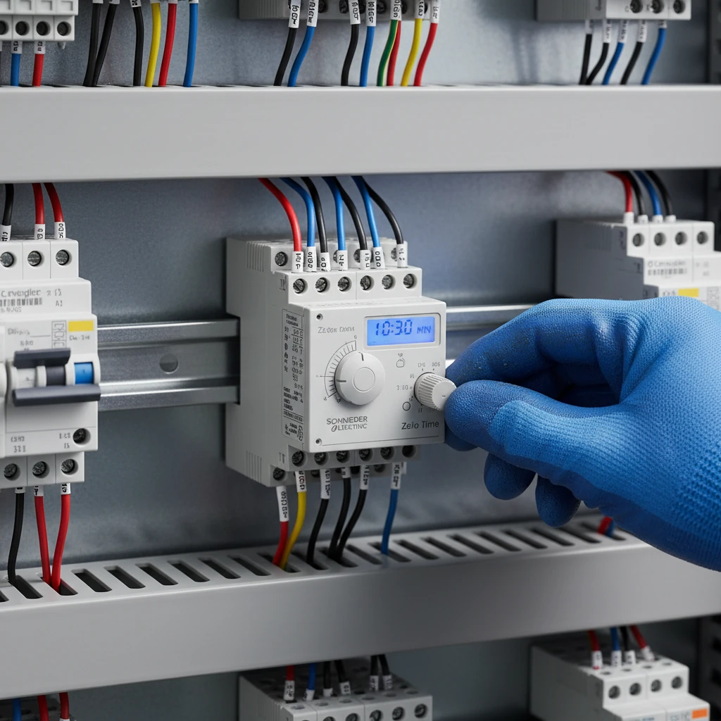 روش تنظیم تایمر تابلو برق