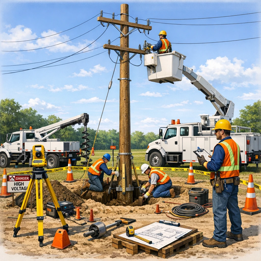 قوانین و استانداردهای نصب تیر برق