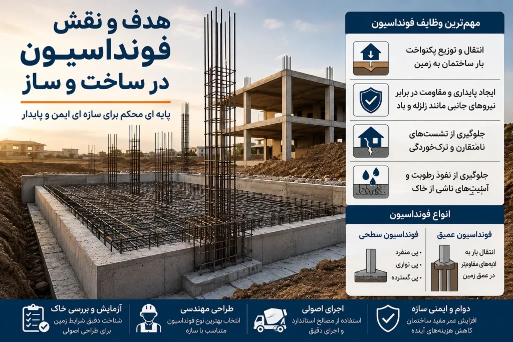 هدف و نقش فونداسیون در ساخت‌وساز