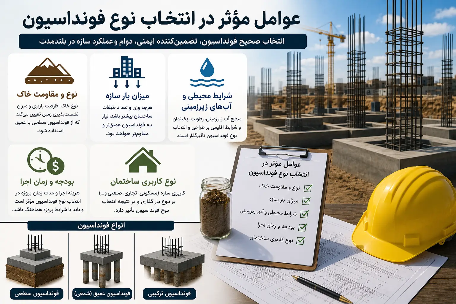 انتخاب نوع فونداسیون