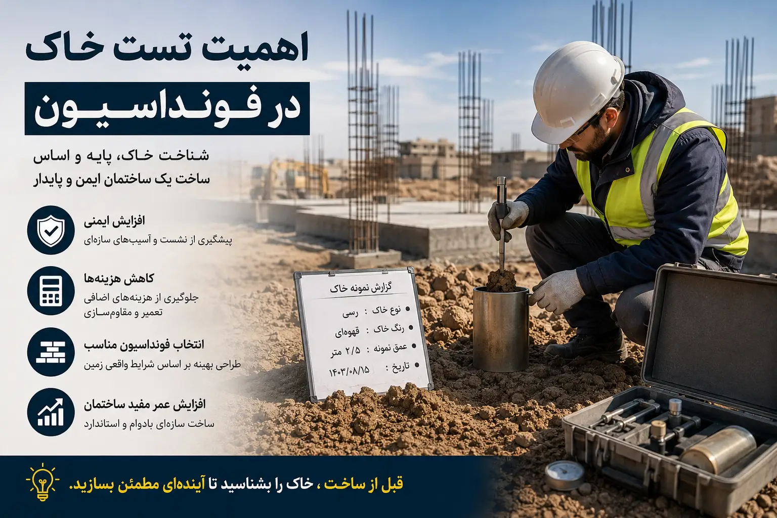 اهمیت تست خاک در فونداسیون