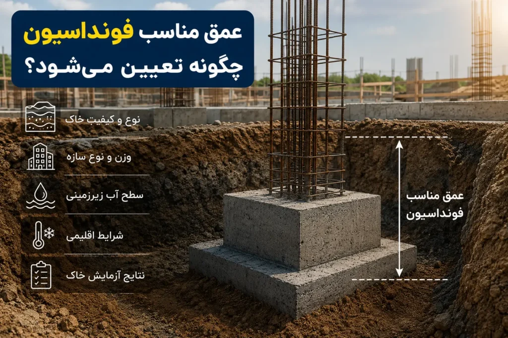 عمق مناسب فونداسیون